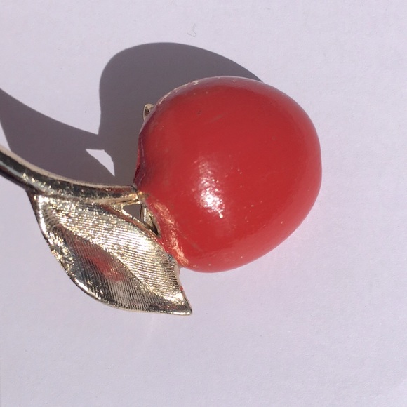 Cherry brooch pin 2.25“ by 1” pin up style - Picture 7 of 8